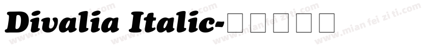 Divalia Italic字体转换